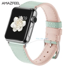 AMAZFEEL Pinkycolor кожаный браслет для часов Apple Watch Band iwatch 1 2 3 Аксессуары для ремешок для часов аpple