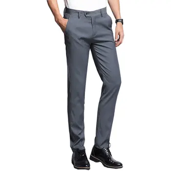 

Summer New Men's Casual pants Slim long pants Stretch pants Men's Business Casual trousers Color Gray / Black / Blue Size 29-36