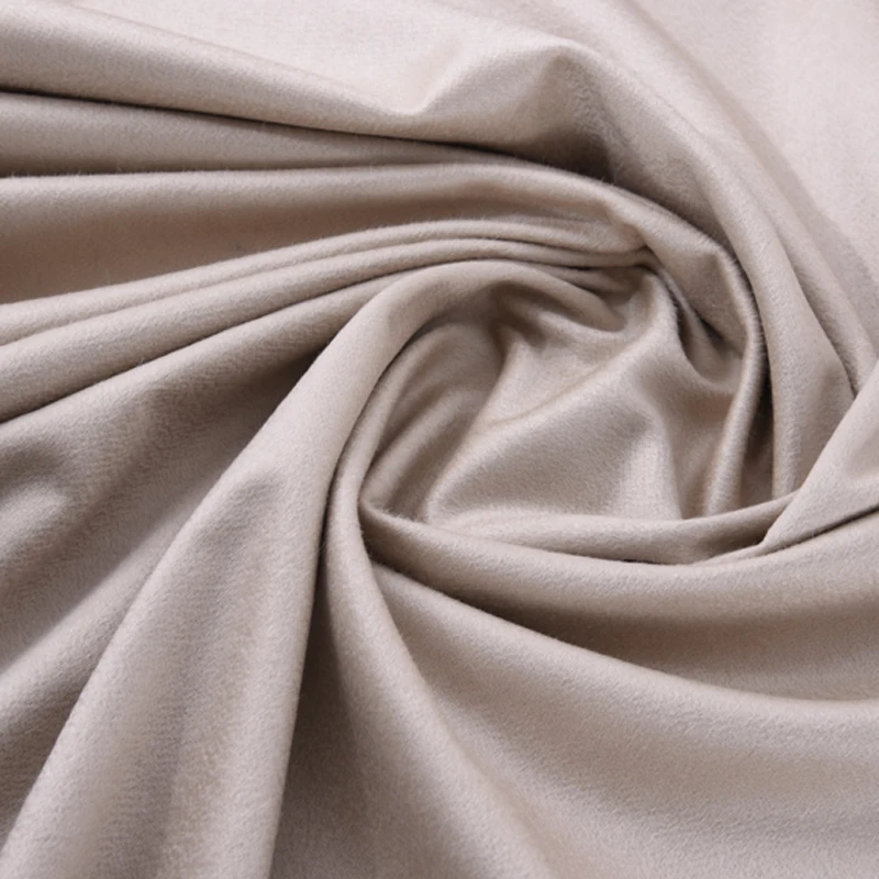 

150CM Wide 500G/M Gray Beige Wool Cashmere Polyester Fabric for Autumn Autumn Dress Jacket Coat H195