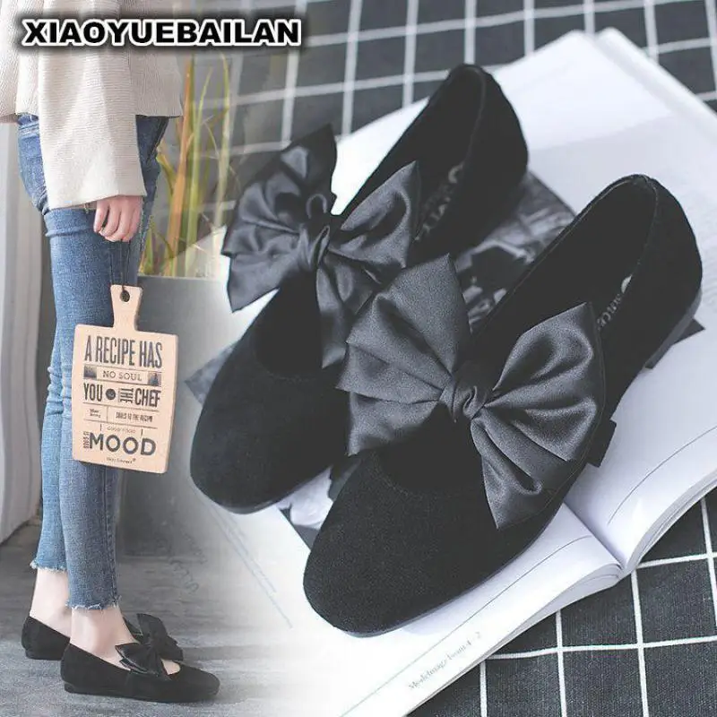 

In The Spring Of 2018 New Super Flat Fire Doug Cute Bow Shoes Shoes' All-match