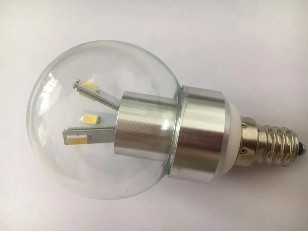 LED 3W E14 Candelabra Base Cool White 6000K Dimmable 40 watt incandescent Candle Light Globe Bulb 4