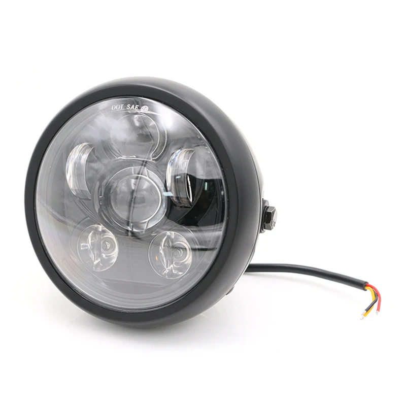 Cheap Chance for  Universal Motorbike Aluminum Alloy Headlight 45W Motorcycle Refit LED Front Light Scooter Retro Hea