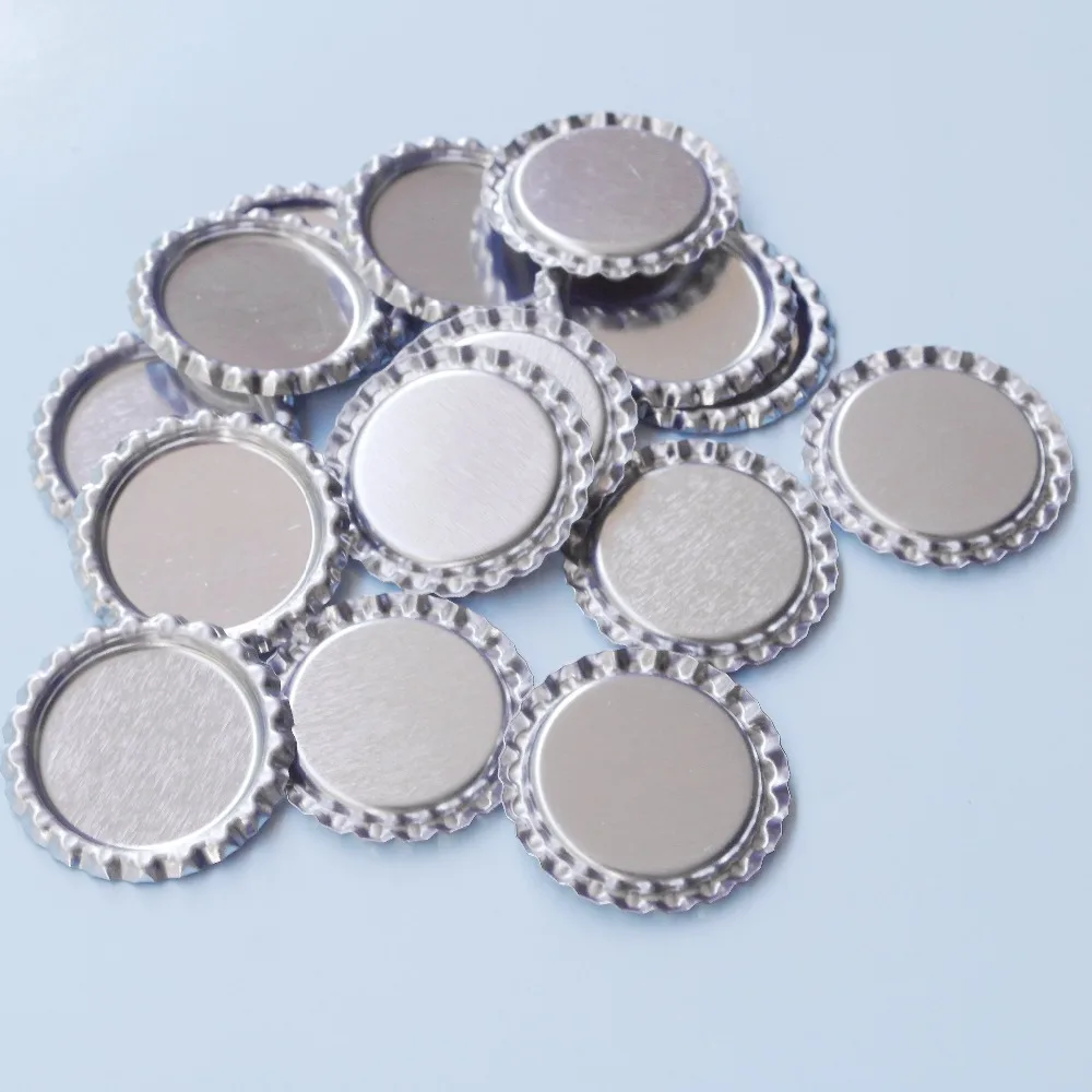 Buy Free Shipping 700pcs 1" 25.4mm Sliver Bottlecaps