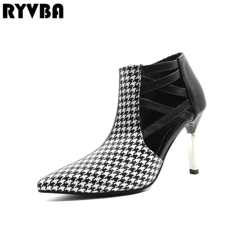 

woman 2019 new arrived cut outs ankle boots for women summer thin heels boots sandal ladies pointed toe shoes sandals sandalias