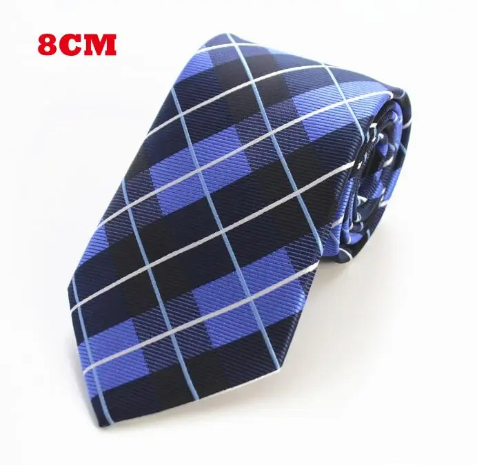RBOCOTT 8 см жаккардовый тканый галстук для мужчин полосатый галстук мужской галстук для шеи Свадебная деловая Вечеринка Заводская распродажа - Цвет: 01