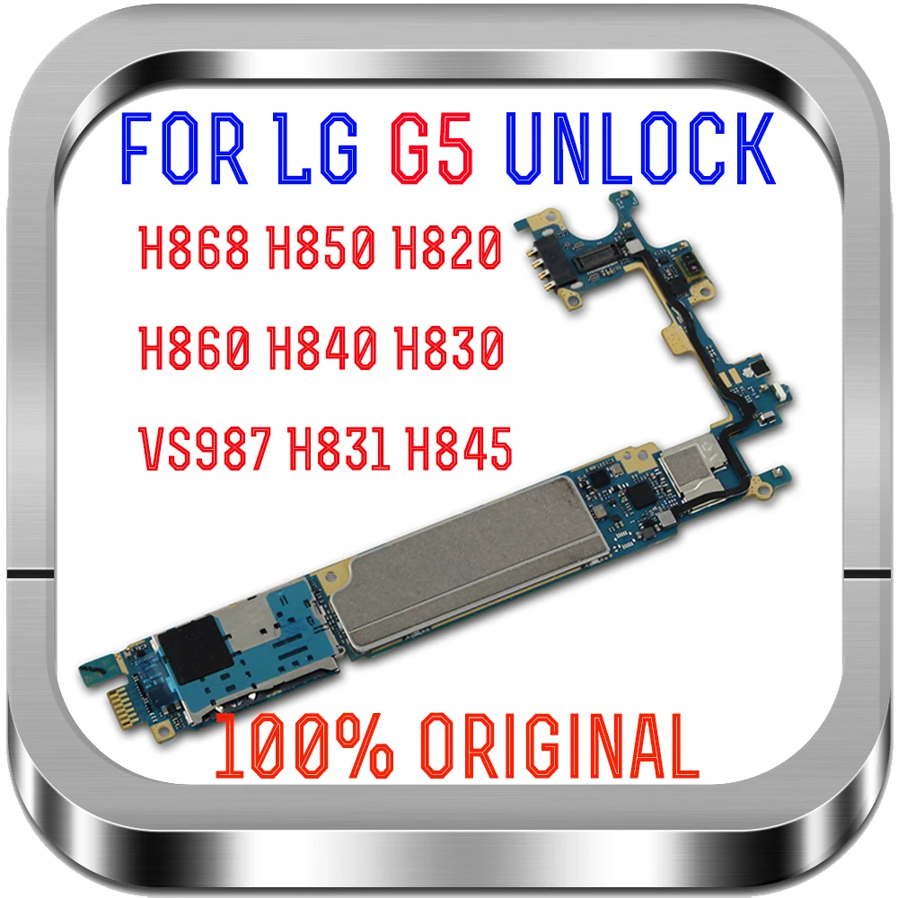 

Original Unlocked Logic Board for LG G5 VS987 H868 H850 H860 H840 H830 H820 Motherboard with Full Function