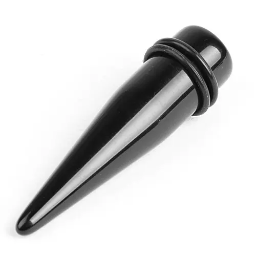 Acrylic Expander Taper Ear Stretching Plug 16mm Black