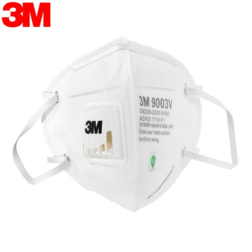 

25pcs/lot 3M 9003V Dust Mask PM 2.5 Anti-fog Masks Anti influenza Breathing valve Adult KN90 Safety Particulate Respirator