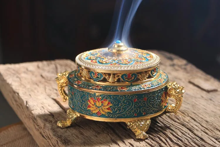 

TNUKK Cloisonne enamel plating boutique fumigation incense 2017 NEW.