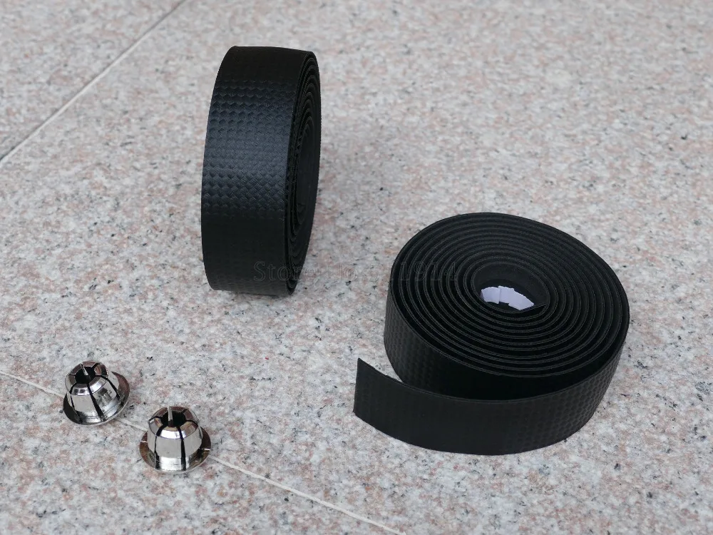 

Black Color 3K Carbon Weave Cycling Road Bike Sports Bicycle Cork Handlebar Tape + 2 Bar Plug Carbon Fibre belt Fiber strap