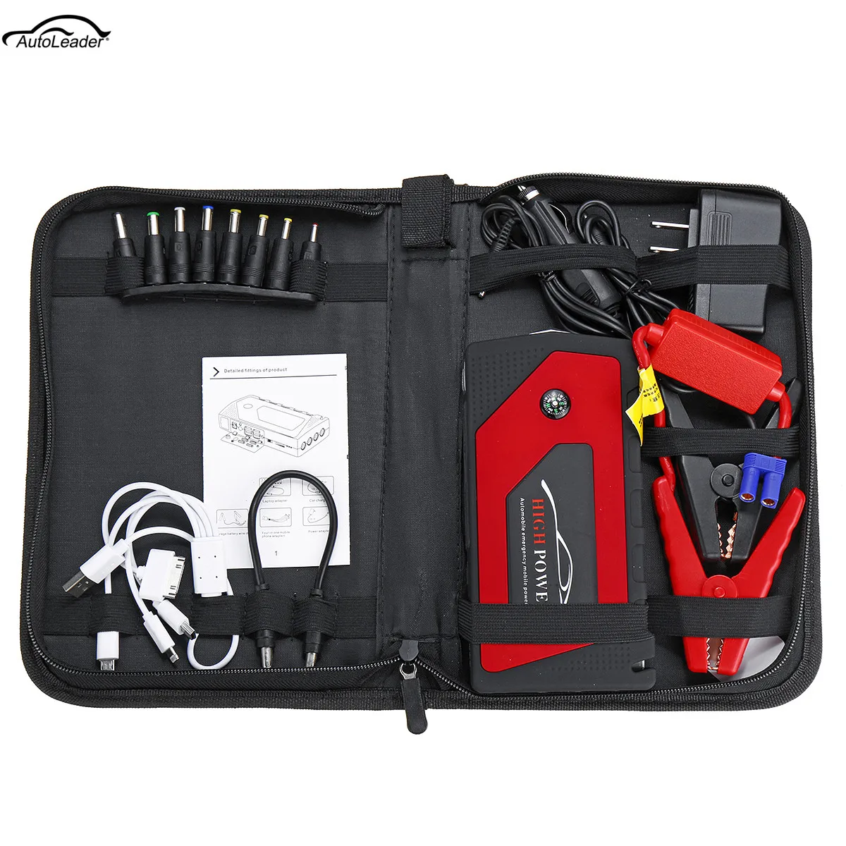 

Autoleader Multi-Function 12V Portable Starting Device 69800mAh Car Jump Starter Power Bank Car Charger 4USB Output US Plug