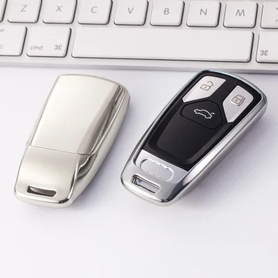 

New TPU soft Car Key Cover Case Key Case For AUDI A4 B9 Q5 Q7 TT TTS 8S 2017 2018 car smart remote Car Styling key protect shell