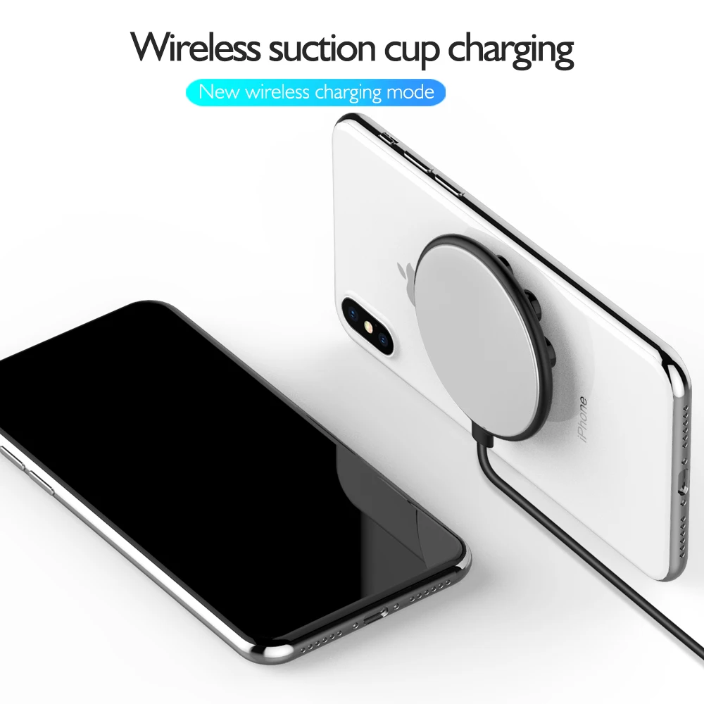 Ascromy присоска быстро QI Беспроводной Зарядное устройство Подставка для samsung S9 S8 Note