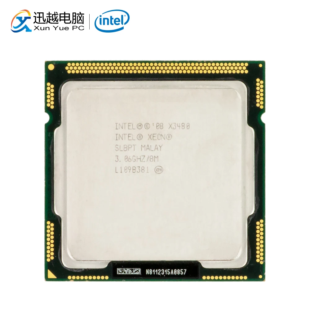 Intel Xeon X3480 настольный процессор 3480 четырехъядерный 3,06 ГГц 8 МБ кэш L3 LGA 1156 сервер используемый ЦП