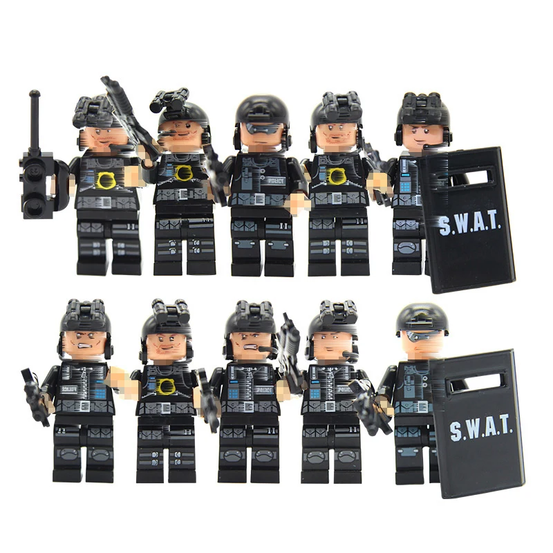 SWAT полицейская команда транспорт вертолет фигурки серии развивающие