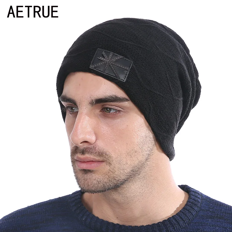 Buy Brand Winter Skullies Beanies Men Knitted Hat Caps Women Beanie Warm Baggy