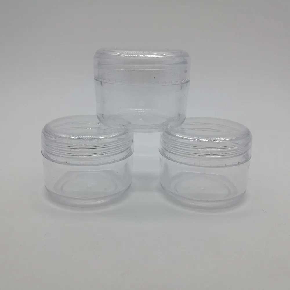 

10pcs/lot 30g PS plastic clear jar, empty cosmetic container with screw cap