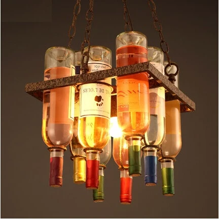 Retro Loft Style Bottle Nordic Led Pendant Lights Fixtures Hanging Retro Loft Style Bottle Nordic Led Pendant Lights Fixtures Hanging Lamp Vintage Lighting For Bar Home In From