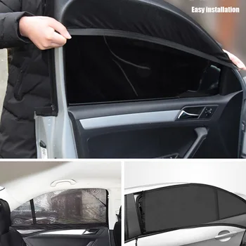 

2pcs Car Sun Shade Car Window Shade Umbrella UV Protecting Side Window Mosquito Repellent Net M8617