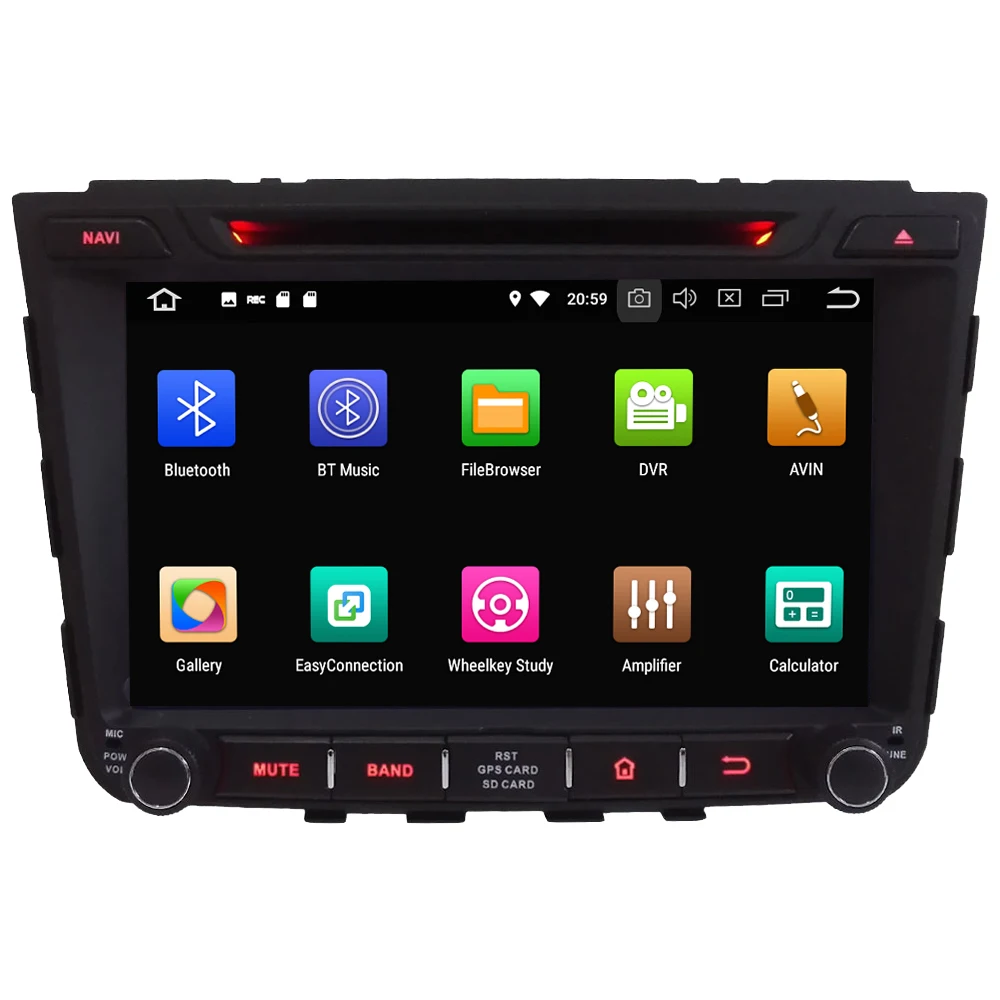 Best 8" Octa Core 4G WIFI Android 8.1 4GB RAM 64GB ROM Car DVD Player Radio GPS Glonass Navigation For Hyundai IX25 Creta 2014-2017 1