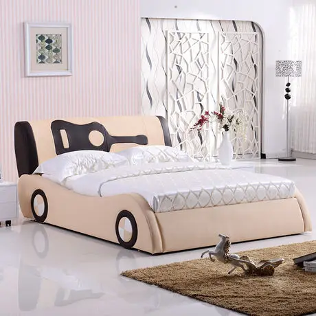 

Children Bed Children Furniture leather kids beds car shape child bed good price European style hot new 150*200 cm