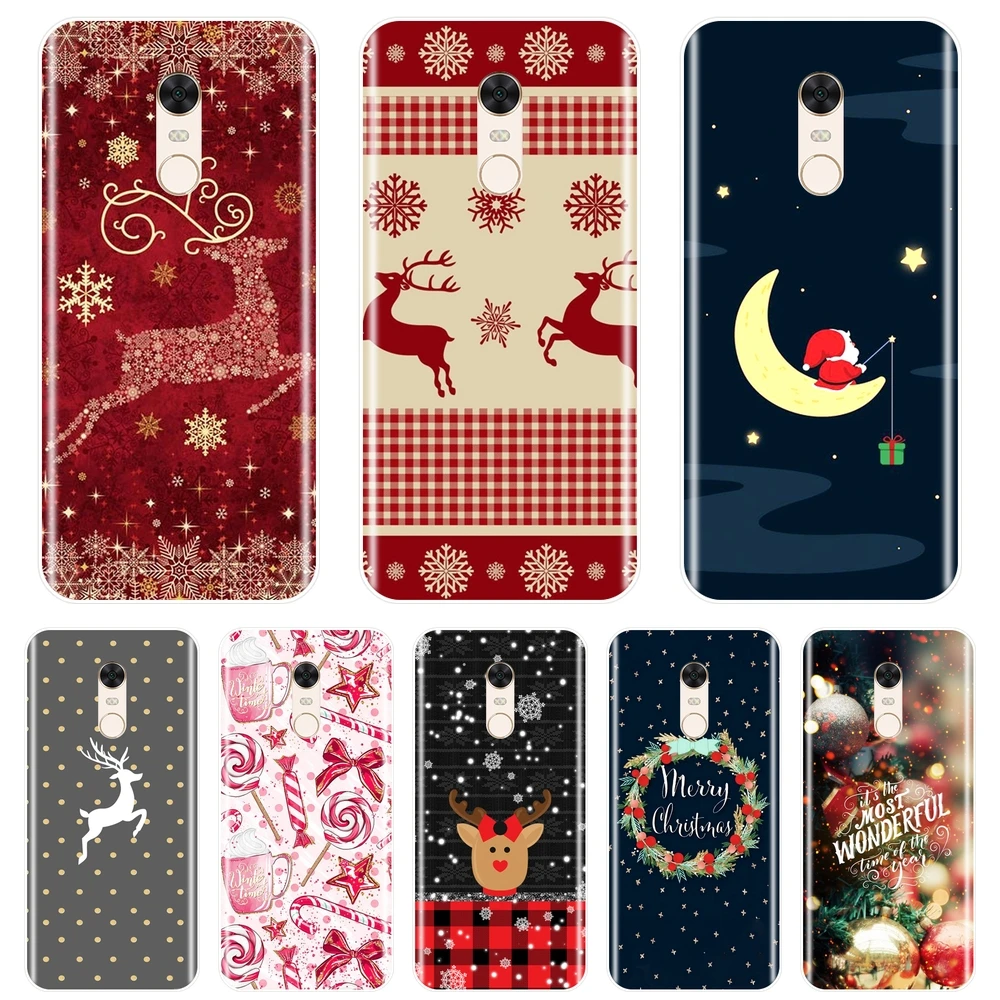

Christmas Back Cover For Pocophone F1 Xiaomi Redmi S2 4A 5A 6A 5 Plus Redmi Note 4 4X 5 5A 6 Pro Prime Soft Phone Case Silicone