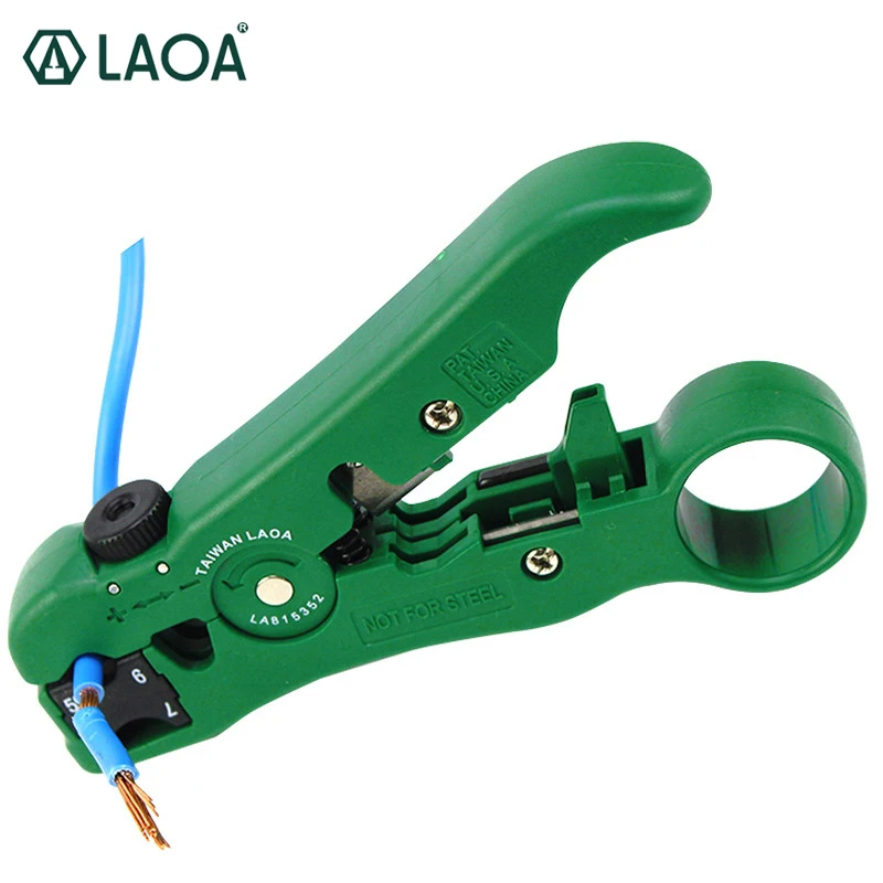 

LAOA Coaxial Stripping Tools Flat or Round Wire Coax Universal Cable Stripper Cutter Wire Stripping Tool for Network
