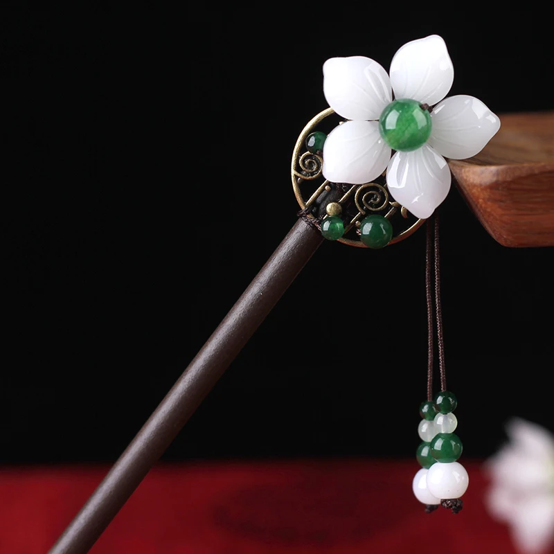 

Chinese Style Simple Vintage Hair Sticks Tiara Wood Hairwear Woman Hair Hairpins Accessories Gift