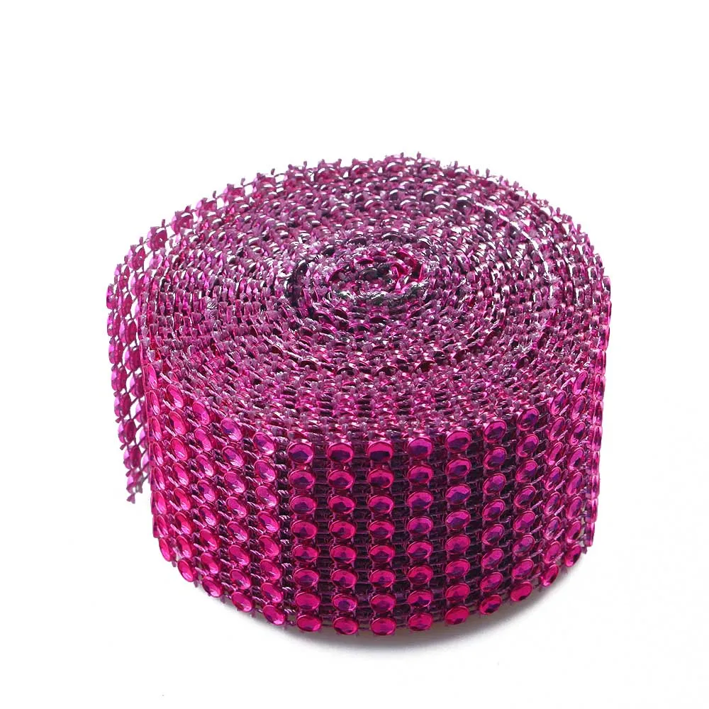 Блестящая сетчатая лента с бриллиантами 3 метра серебряная фотоблестящая из тюля