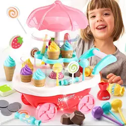 OCDAY дети ролевые игры игрушки вращающиеся огни мороженое Конфета корзина игрушка; развивающая игрушка для детей лучший подарок для детей