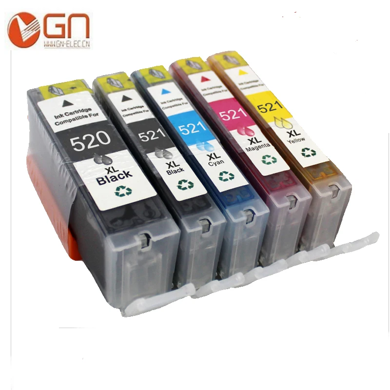 5 шт./компл. для Canon PGI520xl CLI521xl PGI520 XL CLI 521 совместимый чернильный картридж MP540 MP550 MP560