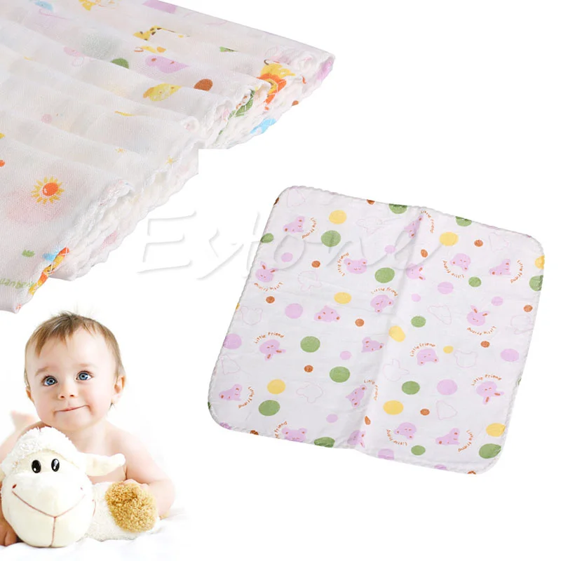 10 шт новорожденных марлевые муслиновые квадратные хлопковые банные детские полотенца платок