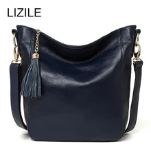 Сумки через плечо из натуральной кожи, женские сумки известных брендов с кисточками, сумки-мессенджеры, женская мода