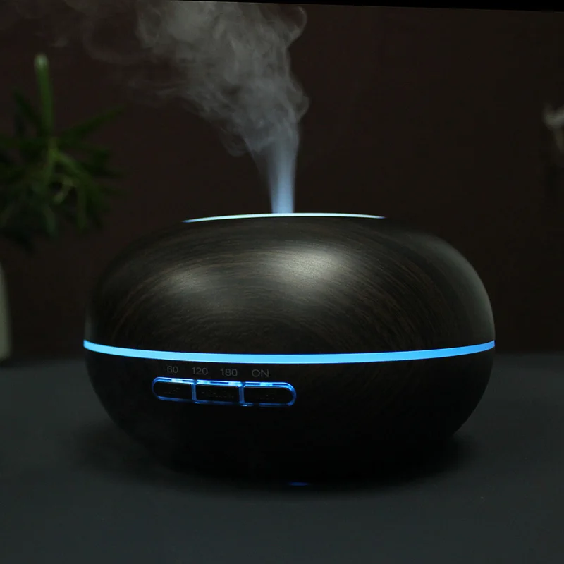 

GXZ 300ml Wood Grain Aroma Diffuser Essential Oil Ultrasonic LED Lights Humidifier Mist Maker Mini Office Air Purifier