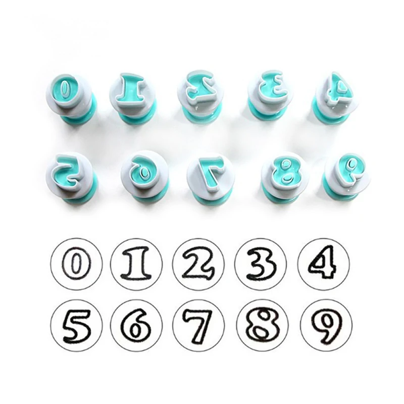 

DIY Gingerbread Cake Baking Molds Decorating Tools Alphabet Letter Number Cookie Press Stamp Embosser Cutter Fondant Mould Set