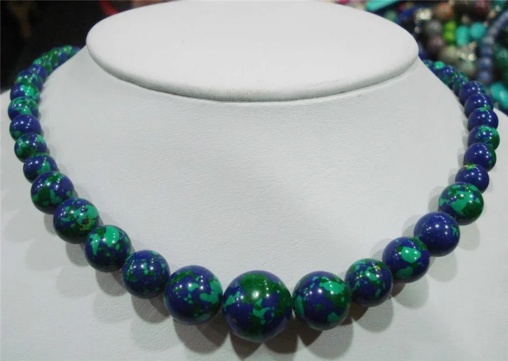 

ddh003808 Egypt 6-14mm Round tower Turquoise Gem Necklace 17