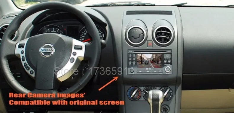 Для Nissan Qashqai/Juke/Dualis 2007~ 2013 RCA и экран, совместимая камера заднего вида, камера заднего вида