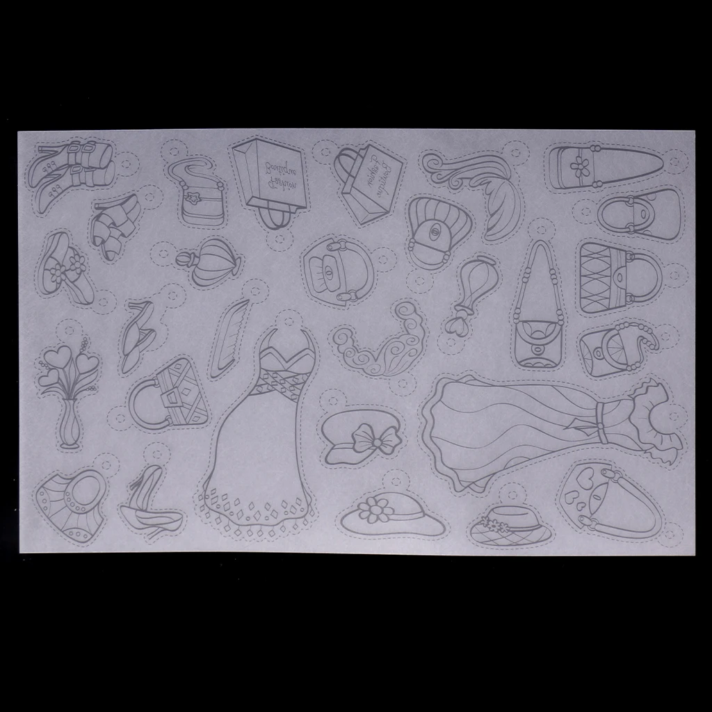 8Pcs Multi Patterns Designs Shrink Film Art Paper Shrinkable Plastic Sheets