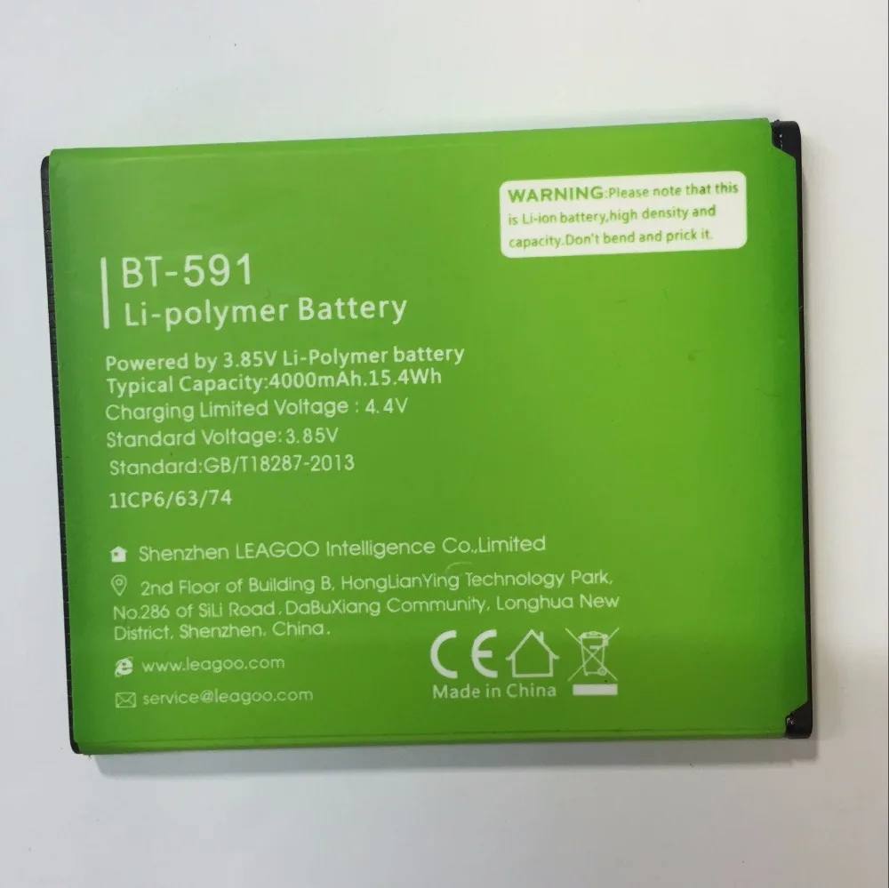 2018 Новинка для LEAGOO BT-591 батарея kiicaa power 4000 мАч Оригинальная Аксессуары мобильных