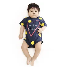2016 Newest Love Papa Mama Printed Baby Boy Girl Clothes Infantil Romper Newborn Coveralls Next Bebes Jumpsuits Rompers