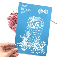 YPP ремесло сова самоклеющиеся шелковые трафаретные трансферты для DIY Футболка Подушка тканевые картины украшение из бумаги для дома