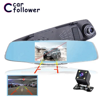 

4.3 Inch Dual Lens Car Dvr Rearview Mirror Digital Video Recorder Night Vision Auto Camcorder FHD 1080P Dash Camera