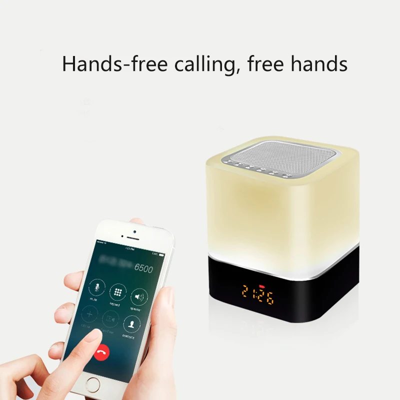 

Night Light Touching Sensor Bluetooth Speaker Color Changing Digital Calendar Alarm Clock Speaker SP99