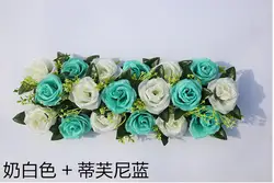 Свадебный цветок из шелка ряд арки ведущий Т этап линии ряд цветов четыре угла павильон декоративные цветы 02