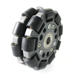 

4 inch 100mm robot competition wheel double plastic plate all round and central bearing -14060