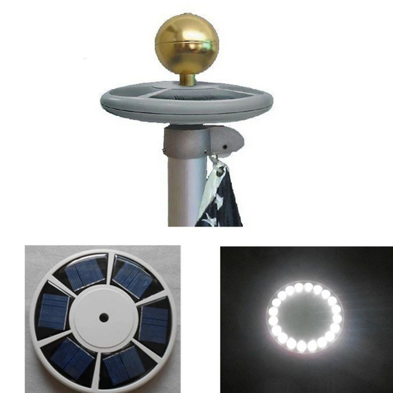 

26-LED UFO Design Solar Power Light for Flagpoles Outdoor Garden Decor