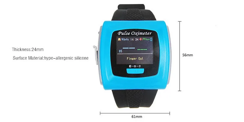 

Wrist pulse oximeter Fingertip Color OLED Display SpO2 Probe CMS50F Blood Pressure Monitor oximeters WITH CE FDA