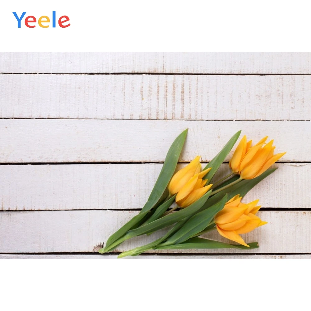 

Yeele Tulip Flowers Wooden Scene Commodity Food Fashion Show Kid Photography Backgrounds Photographic Backdrops For Photo Studio