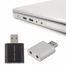 Внешний USB 2,0 7,1 CH Виртуальная Звуковая карта адаптер конвертер ноутбук