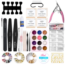 25 шт для дизайна ногтей Губка буферный блок и удаляется Маникюр Полировка шлифовальные пилки кисти для ногтей лак DIY Набор инструментов УФ-гель для ногтей